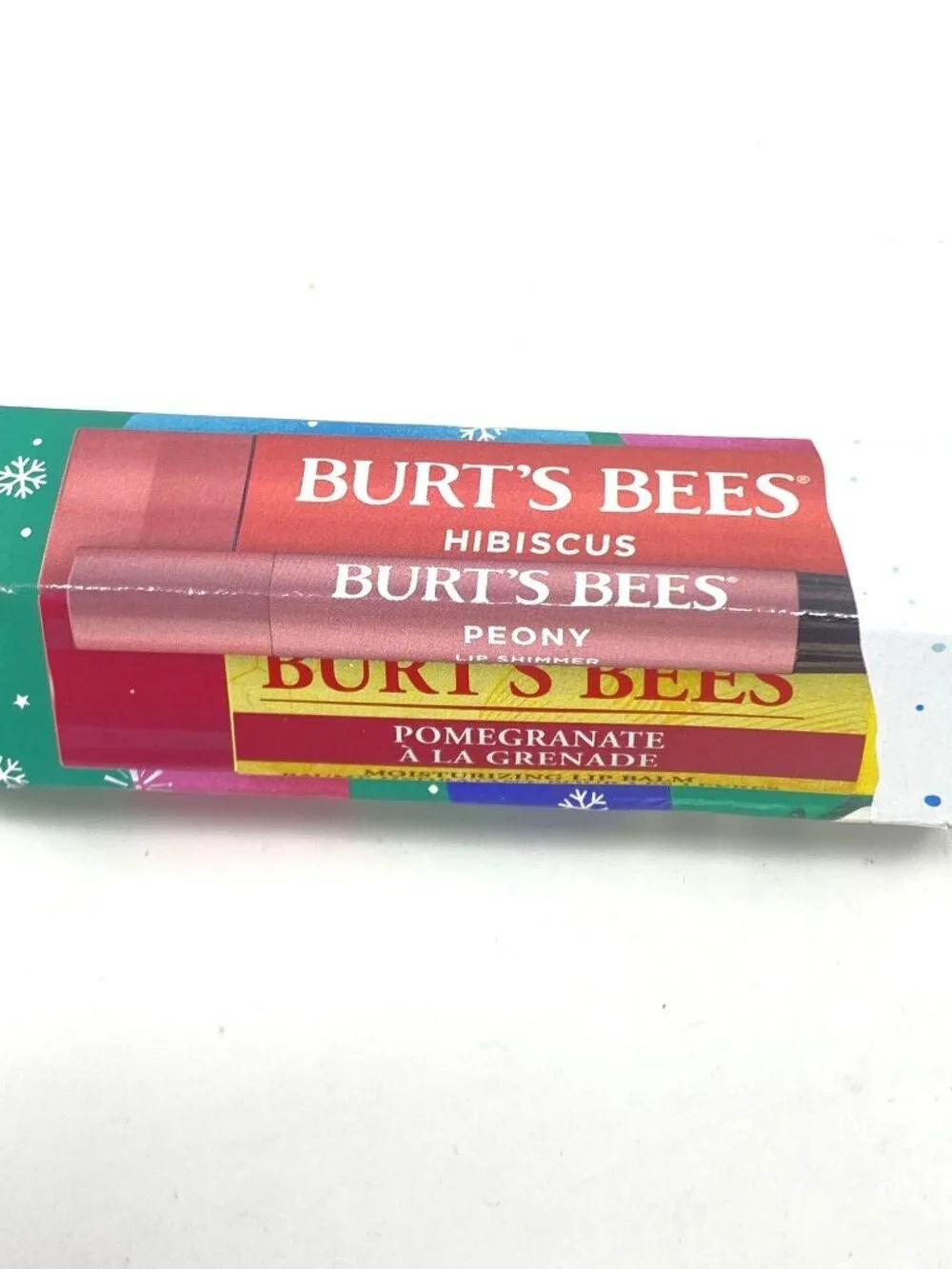 Burt's Bees Holiday Limited Edition Mistletoe Kiss Lip Balm Gift Set 3pc